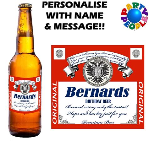 Personalised Beer Bottle Label Any Name And Message Perfect Beer Lovers T T For Dad Etsy