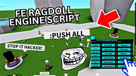 Roblox Ragdoll Engine GUI Script Push All BANG More Roblox