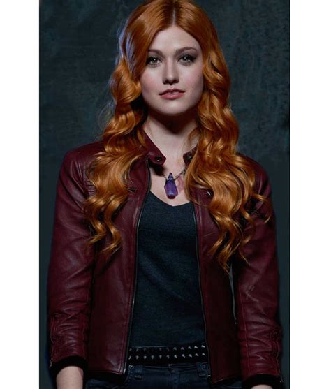 Shadowhunters Mortal Instruments Clary Fray Red Leather Jacket ...