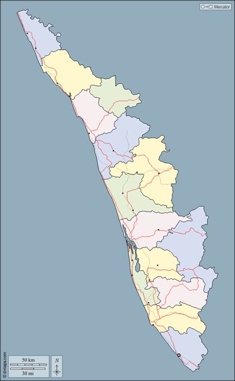 Kerala City Map - 27 Kerala On India Map - Maps Online For You ...