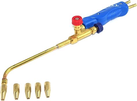 Welding Torch 5pcs Nozzles Gas Brazing Torch H01 2 Oxygen Propane