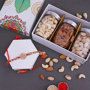 Rakhi With Dry Fruits Buy And Send Rakhi With Dryfruits Online