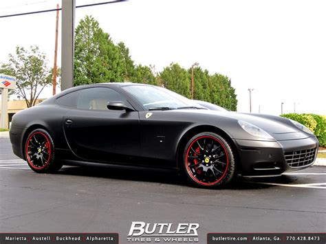 Satin Black Ferrari 612 Scaglietti With Custom Painted Factory Wheels