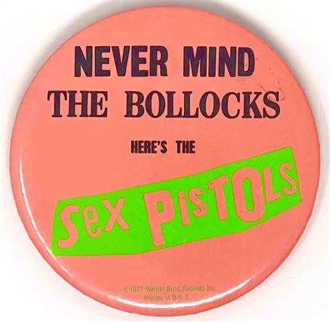 Sex Pistols Large US Never Mind The Bollocks Promotional Badge