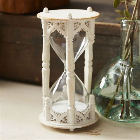 Features Material Metal Color White Free Standing Product Type Hourglass Style Old