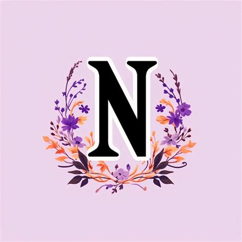 Papel De Parede Com A Letra N Feminino - Letra N Floral Imagens – Download Grátis no Freepik