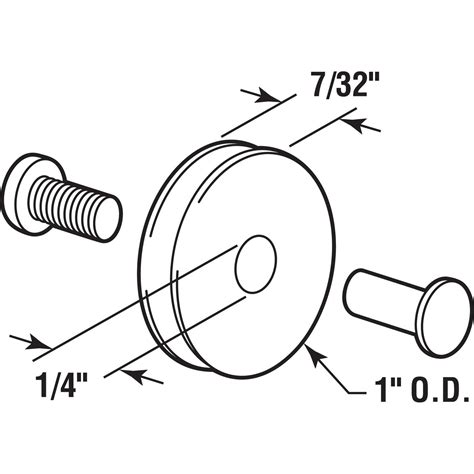 Prime Line 1 In Nylon Screen Door Roller Assembly B 551 Hardwares