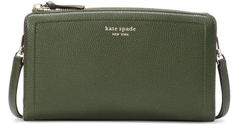 Kate Spade Knott Pebbled Leather Crossbody In Green Lyst