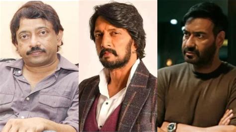 Ajay Devgn Kiccha Sudeep Hindi Language Row Rgv Says North Stars Are