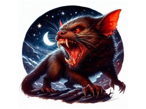 A Fierce Tasmanian Devil Growling In The Graphic By Clipartguru