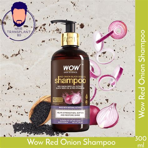 WOW Skin Science Red Onion Black Seed Oil Shampoo 300 ML Hair