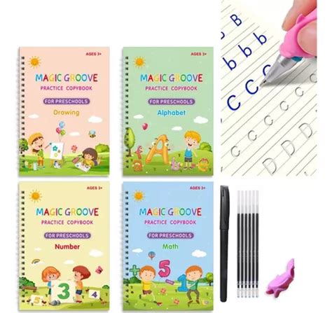 Cuaderno Mágico Caligrafía Reutilizable Práctica Kit Escolar Meses