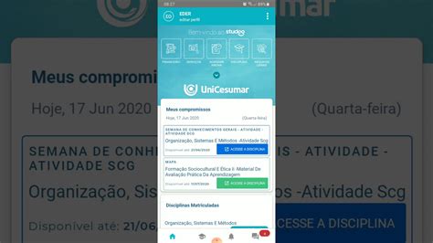 Como acessar aulas atividades e nivelamentos através do app Studeo