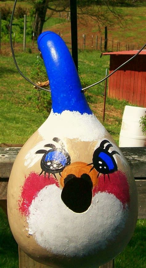 Handpainted Gourd Birdhouse Uh Oh Gnome Etsy Gourds Birdhouse