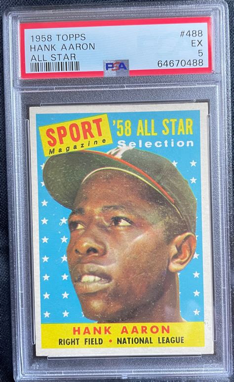 1958 Topps Hank Aaron All Star 488 PSA 5 EX MySlabs