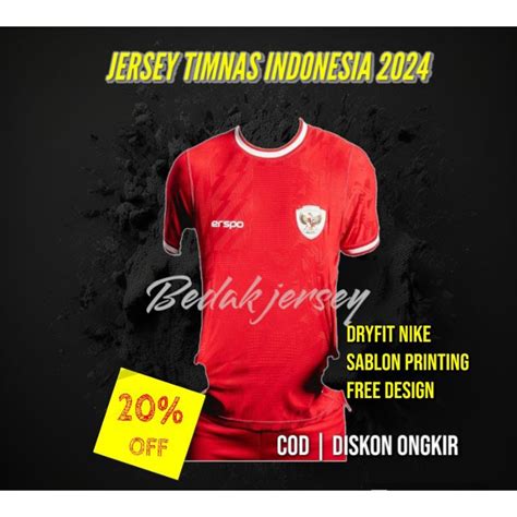 Jual Jersey Timnas Indonesia 2024 Premium Free Nama Dan Nomor Punggung