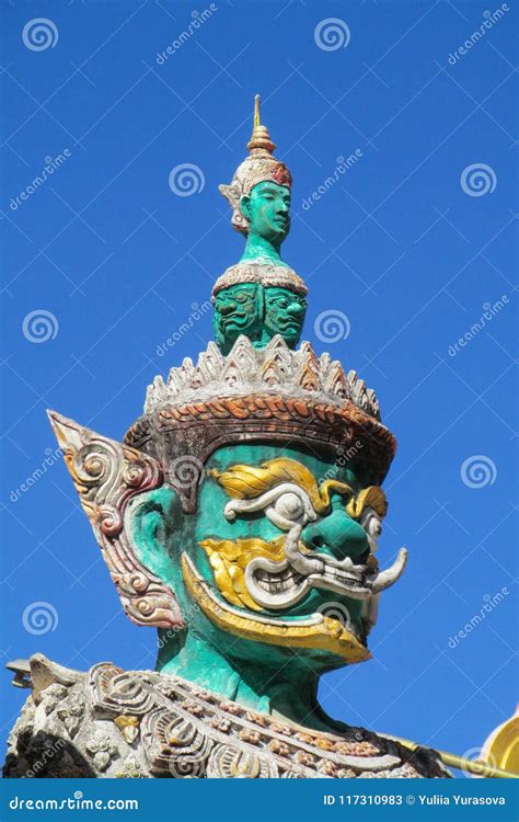 Thai Buddhist Temple Guard Stock Image Image Of Asian