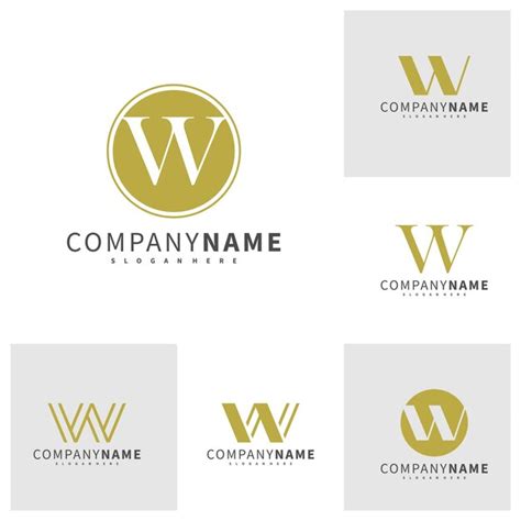 Premium Vector Set Of Letter W Logo Design Vector Creative W Logo