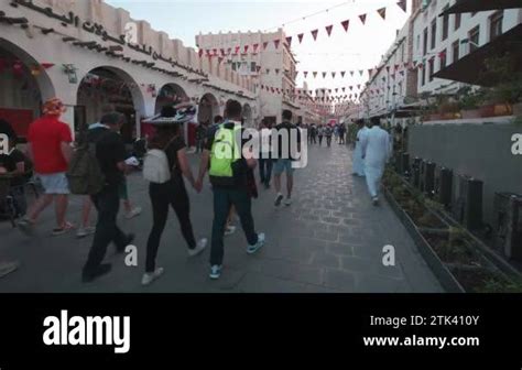 Souq Waqif Doha Qatar Afternoon Shot Showing Qatar Preparation For