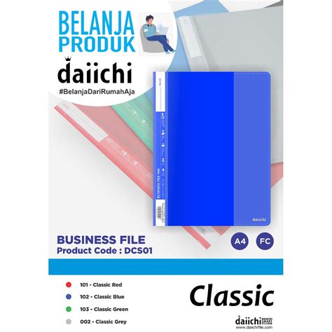 Jual Business File Daiichi A4 Folio Isi 12 Shopee Indonesia