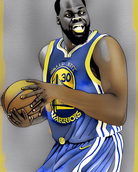 Draymond Green Golden State Warriors Basketball Illustration Watercolor