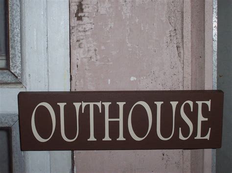 Outhouse Bathroom Sign Home Decor