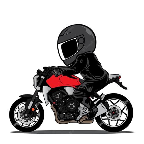 Premium Vector | Motorcycle rider cartoon vector