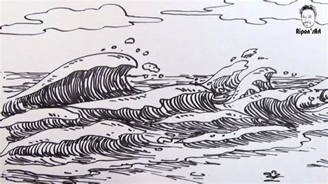 Easy Wave Drawing Ideas How To Draw A Wave