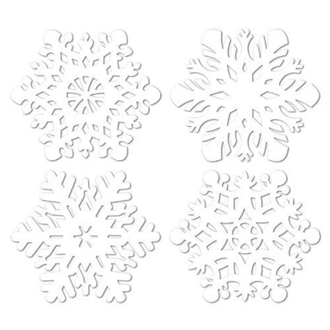 Snowflake Cutouts Pack of 24 in 2024 | Snowflake cutouts, Snowflake decorations, Christmas party ...