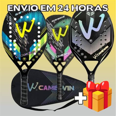 Raquete Beach Tennis Camewin K Profissional Fibra De Carbono