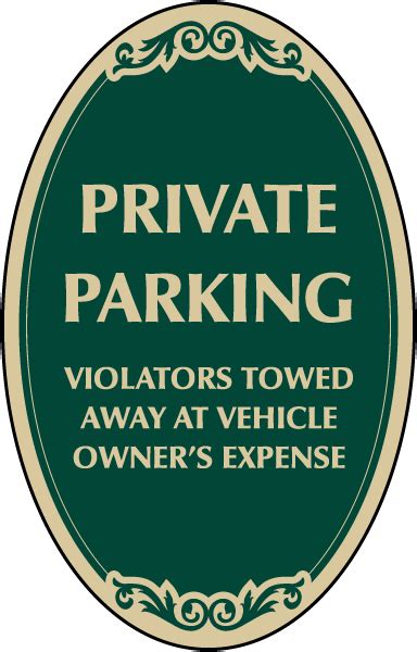 Private Parking Sign - Orders Over $49 Ship Free