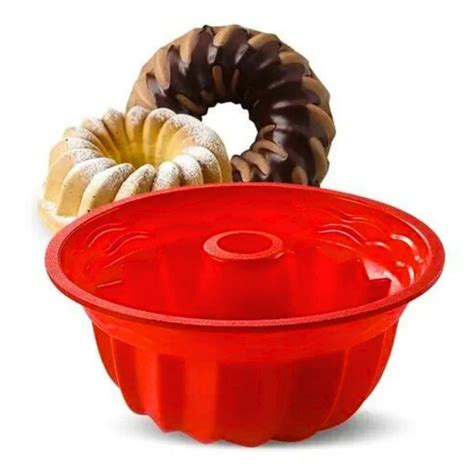 Assadeira Forma De Silicone Para Bolo Pudim Torta Mousse Forno Shopee