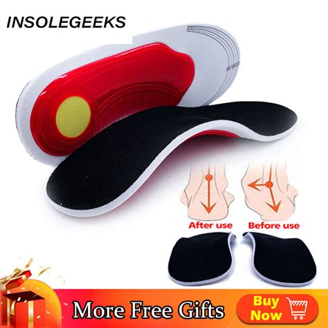 Premium Orthotic High Arch Support Insoles Gel Pad 3D Arch Support Flat