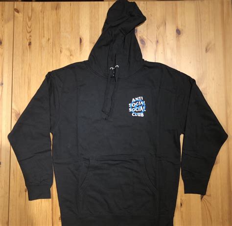 Anti Social Social Club X Fragment Blue Bolt Hoodie Assc Sz L Ebay