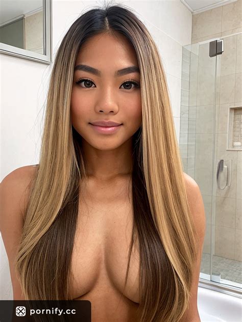 Slim Teen Asian Amber Eyed Tanned Skinned Horny Blonde Round Breasted