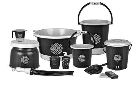 Black 11 Piece Plastic Bathroom Set For Home At Rs 1500 Set In Surat