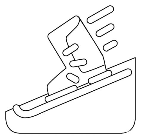 Skis Emoji Coloring Page ColouringPages