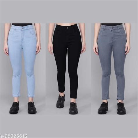 Pack Of Stylish Single Button Stretchable Skinny Fit Ankle Length