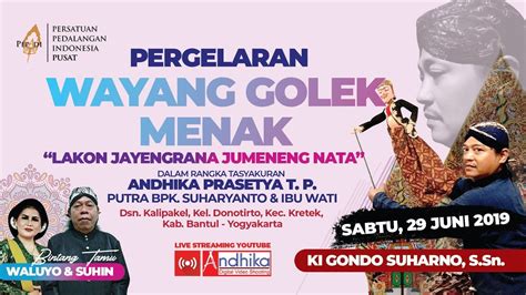 PAGELARAN WAYANG GOLEK MENAK DALANG KI GONDO SUHARNO LAKON JAYENGRANA