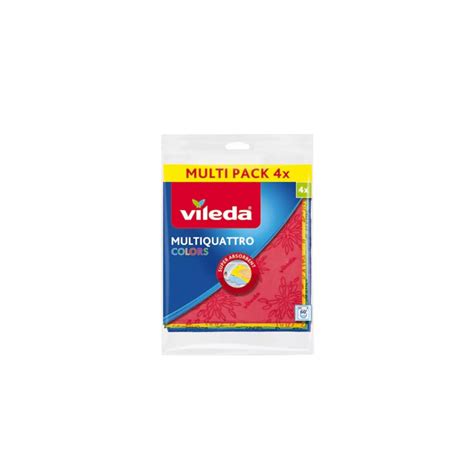 КОМПЛЕКТ МИКРОФИБЪРНИ КЪРПИ VILEDA MULTI QUATTRO COLORS 4 БРОЯ