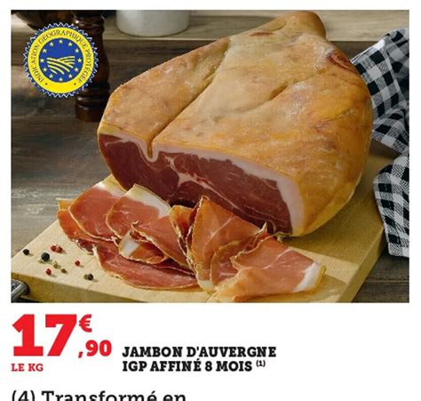 Promo Jambon D Auvergne Igp Affine Mois Chez Hyper U