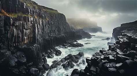 Generative AI, Dramatic Coastlines rugged and coastlines with crashing