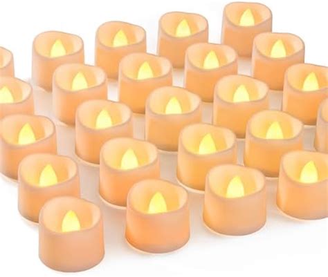 Homemory 48 Pack Battery Tea Lights Bulk Flameless Led Tea Lights With Soft Flickering Long