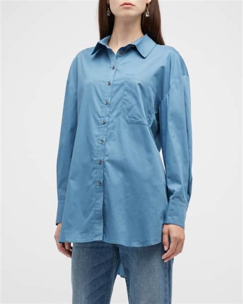 Harshman Vivant Oversized Button Down Tunic Neiman Marcus