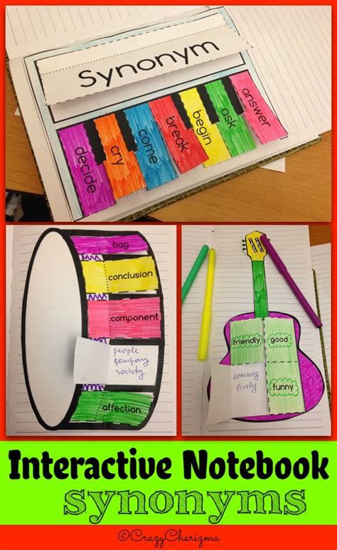 Synonyms And Antonyms Games Interactive Notebook Vocabulary