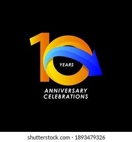 Years Anniversary Celebration Number Vector Stock Vector Royalty