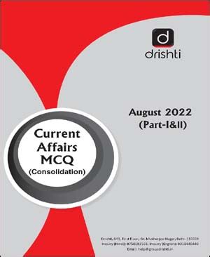 Drishti Ias Current Affairs Mcq Quiz Consolidation August Part I Ii