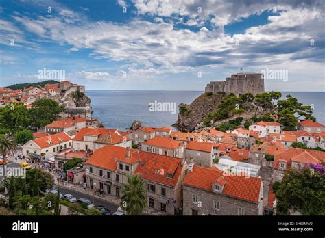 Dubrovnik castle and city overlook Stock Photo - Alamy