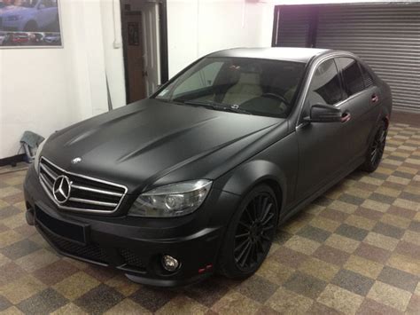 Mercedes Amg C Class Matte Black Wrap By Wrapping Cars