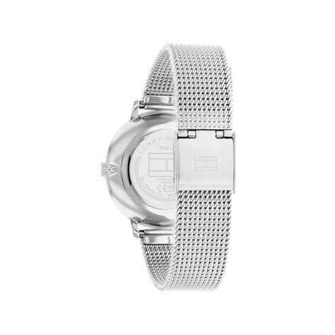 Montre Tommy Hilfiger Femme Bracelet Acier Maille Milanaise Argent